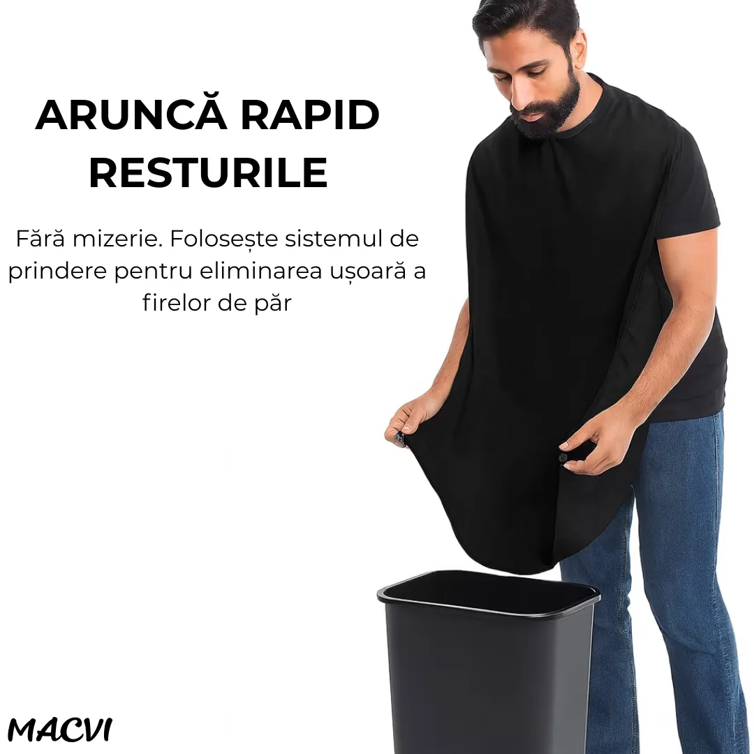 Pelerina tuns Macvi, impermeabila, cu ventuze, neagra, 100x70cm - imagine 5