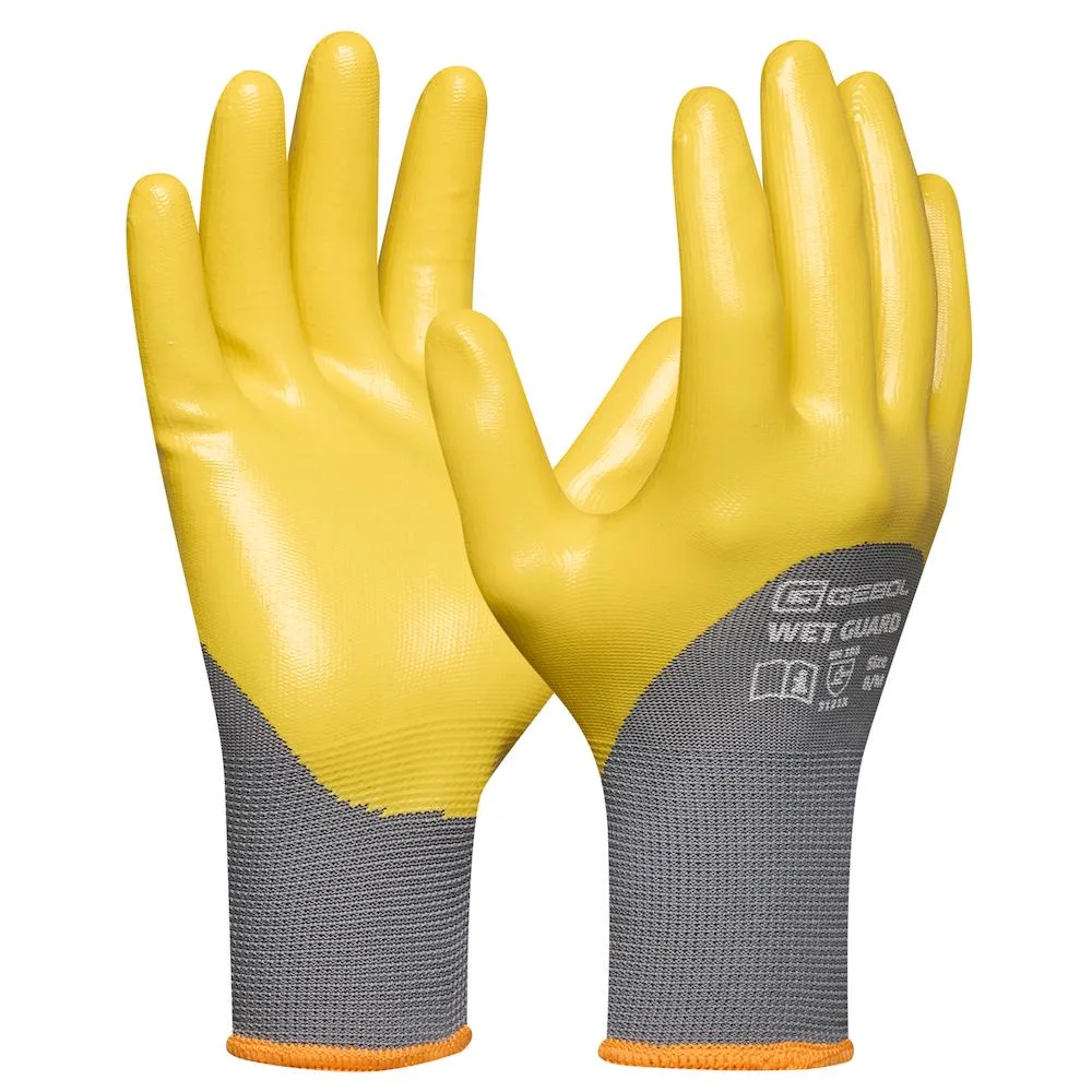 Gebol EP729514_10, Manusi de protectie Wet Guard Yellow, din poliester, acoperire cu spuma de nitril, rezistente la ulei si apa, uz profesional, marimea 10/XL - imagine 2
