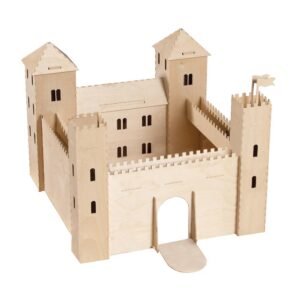 Kit constructie, castel de lemn, 61 piese Pebaro 887