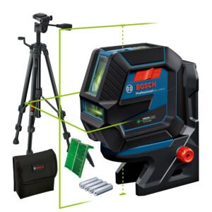 Bosch GCL 2-50 G + RM 10 + BT 150 Nivela laser verde cu linii (20 m) + Suport professional + Stativ