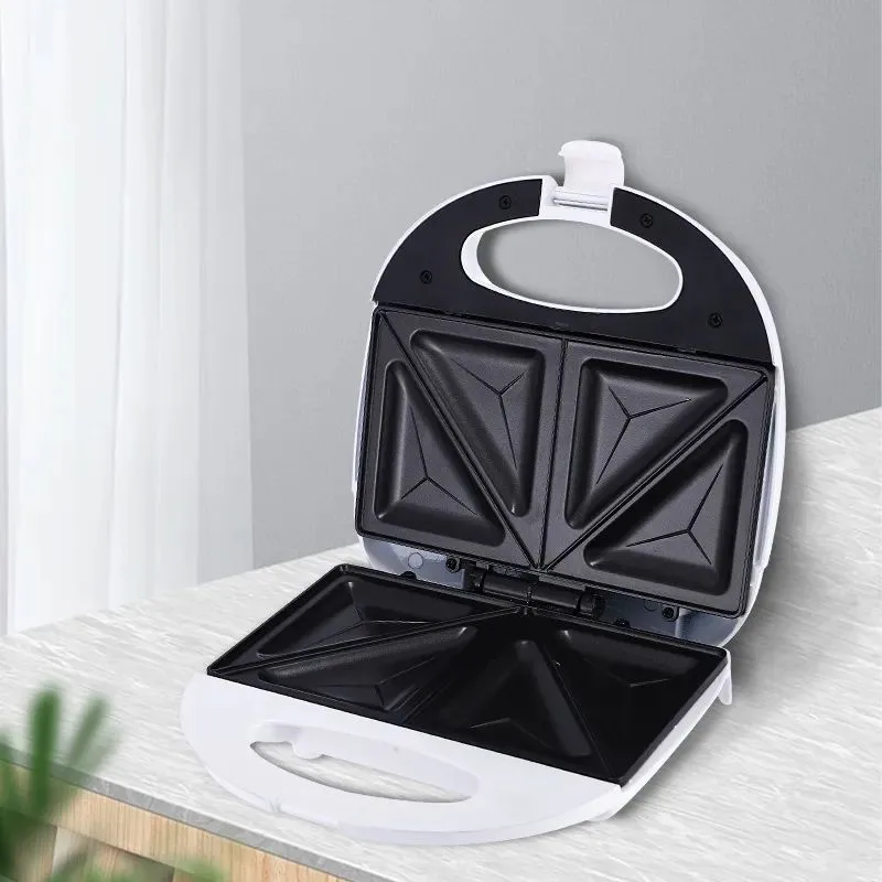 Aparat electric pentru sandwich 750 W suprafata antiaderenta alb usor de folosit - imagine 3