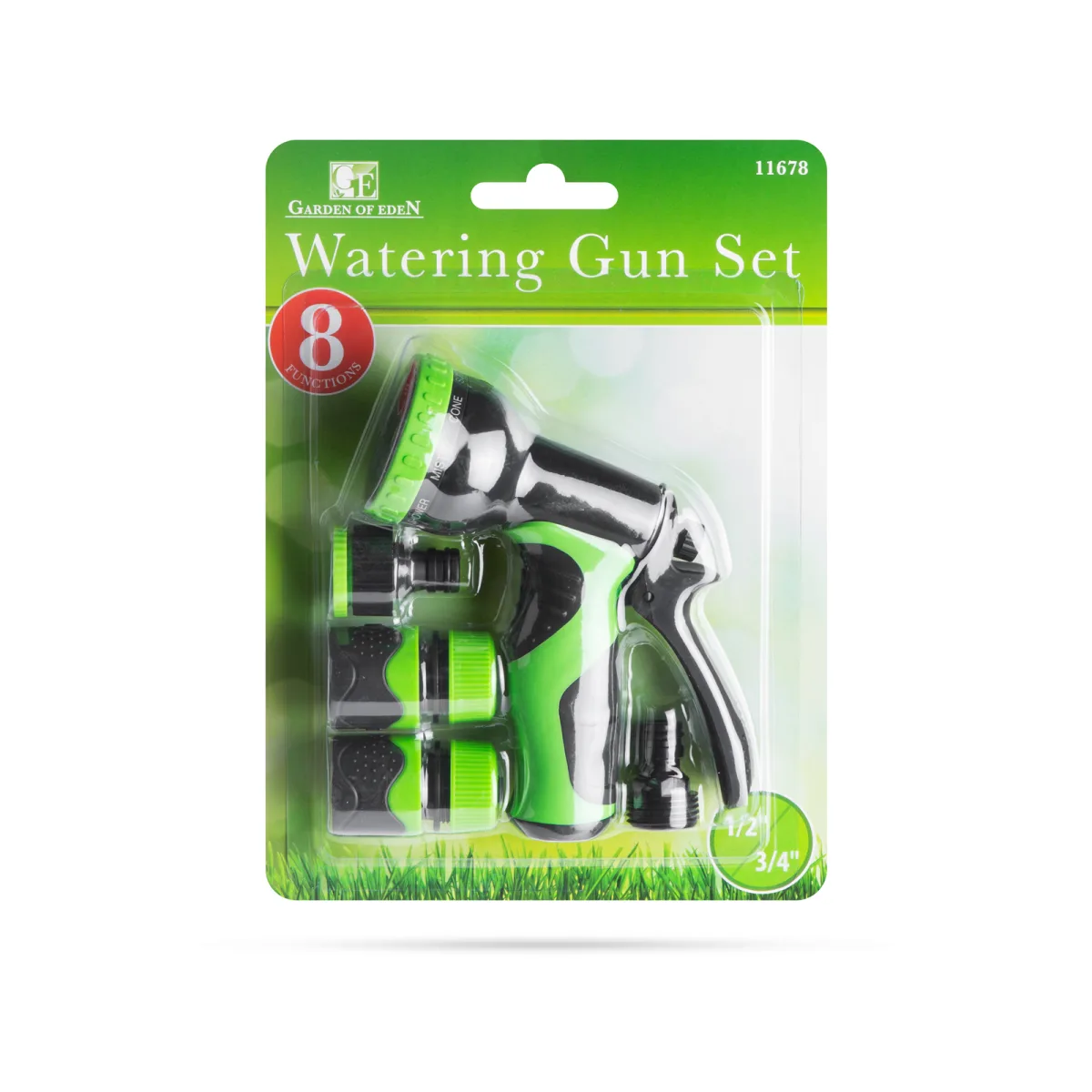 Set pistol irigare 8 functii, duza reglabila, conectori inclusi, cuplare rapida, furtun 1/2 - imagine 4