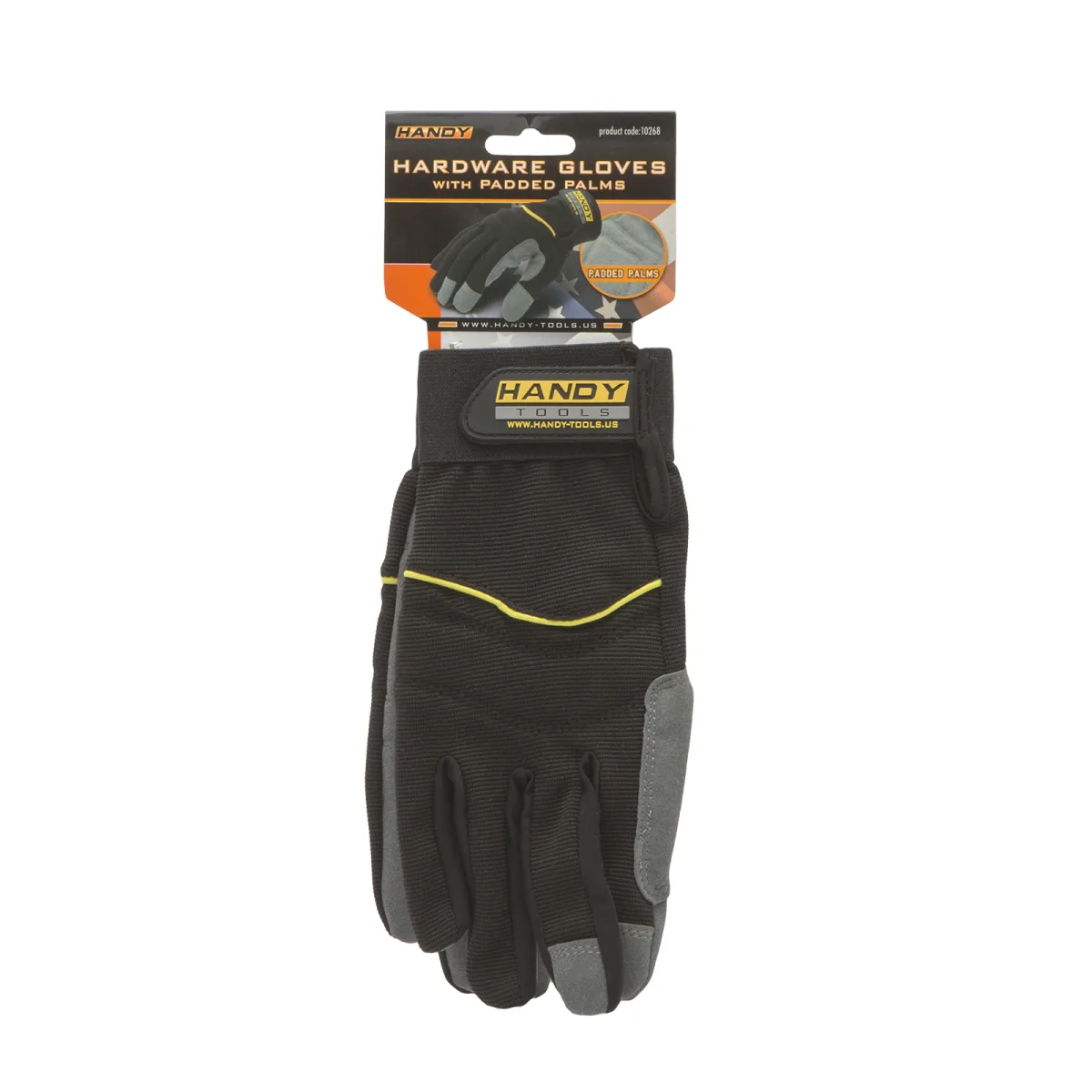 Manusi de protectie cu inchidere velcro, palma captusita, spandex si neopren, marime M, EN388 3121 - imagine 3