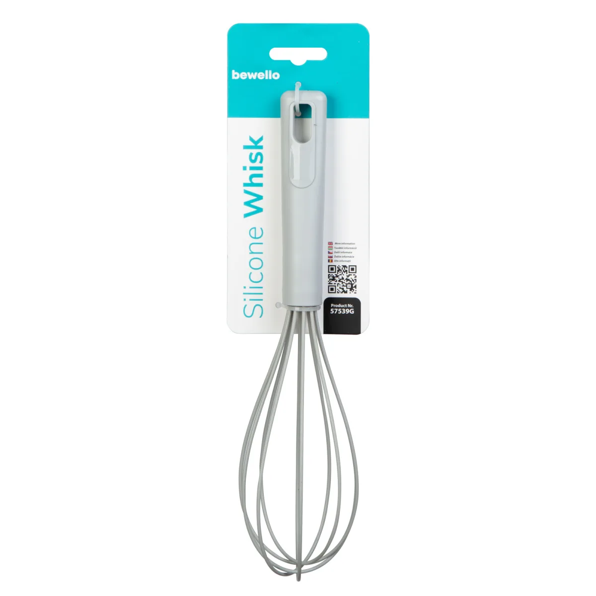 Tel silicon bucatarie 25 cm, pentru mixare si batere, rezistent la caldura, antiaderent, gri
