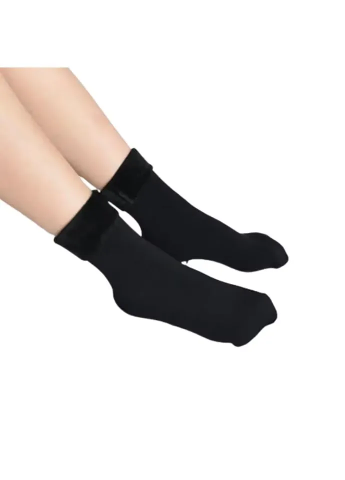 Set sosete termice Macvi, unisex, 2 perechi, negre, 80% poliester, 20% elastan, marime universala - imagine 3