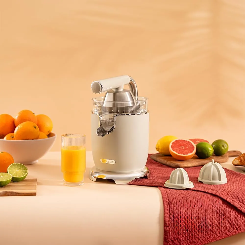 Storcator de citrice Cecotec RetroJuice 1000, 1000W, Inox, 2 conuri, anti picurare - imagine 4