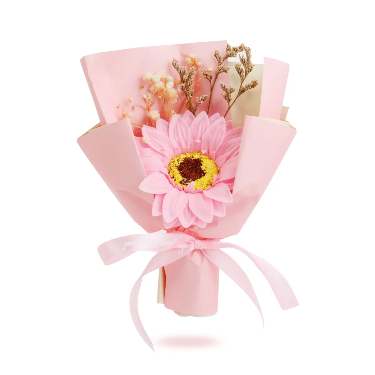 Floarea soarelui decorativa artificiala 17 cm - imagine 2