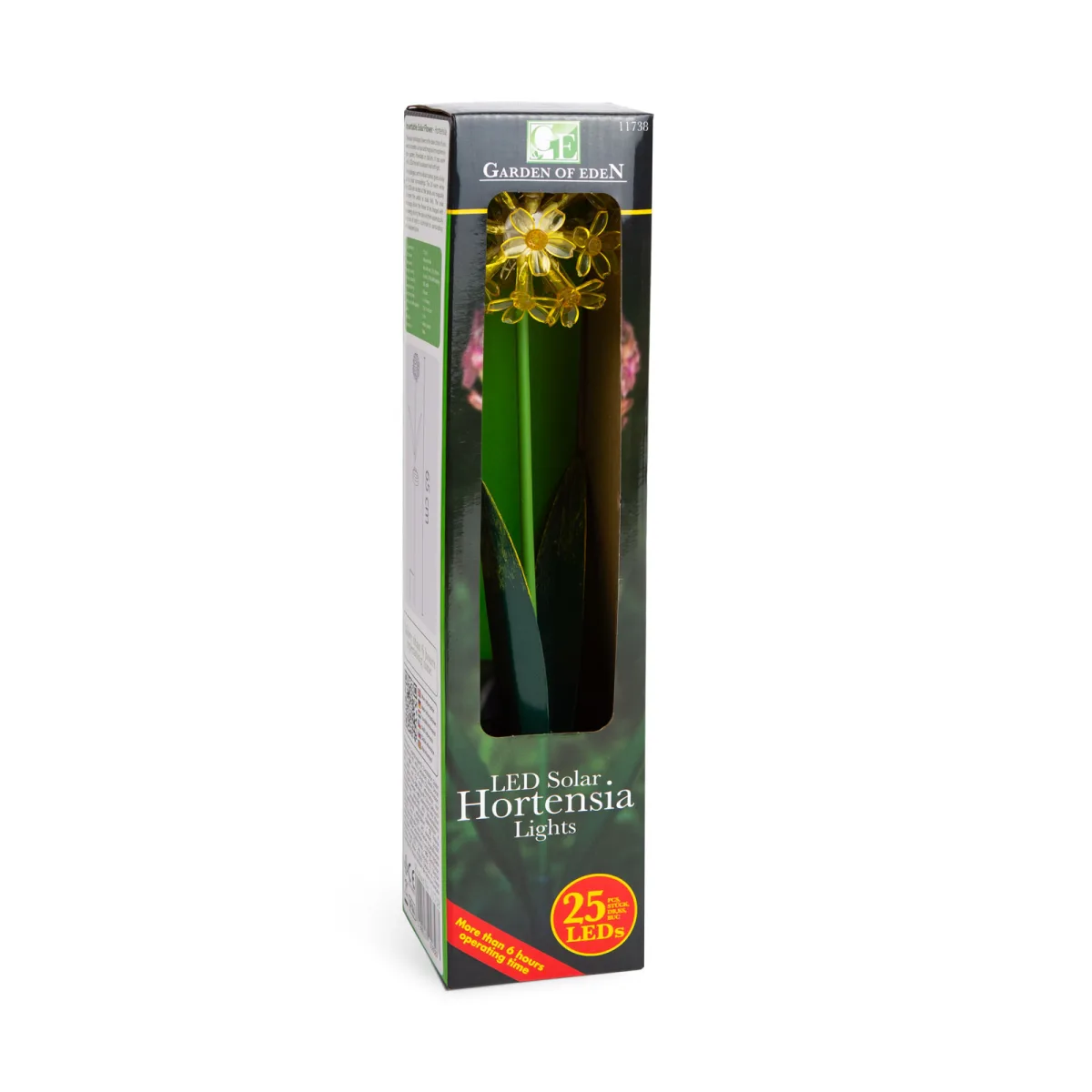 Lampa solara hortensie 25 LED alb cald, iluminat gradina, cu tarus, decor exterior IP44 - imagine 6