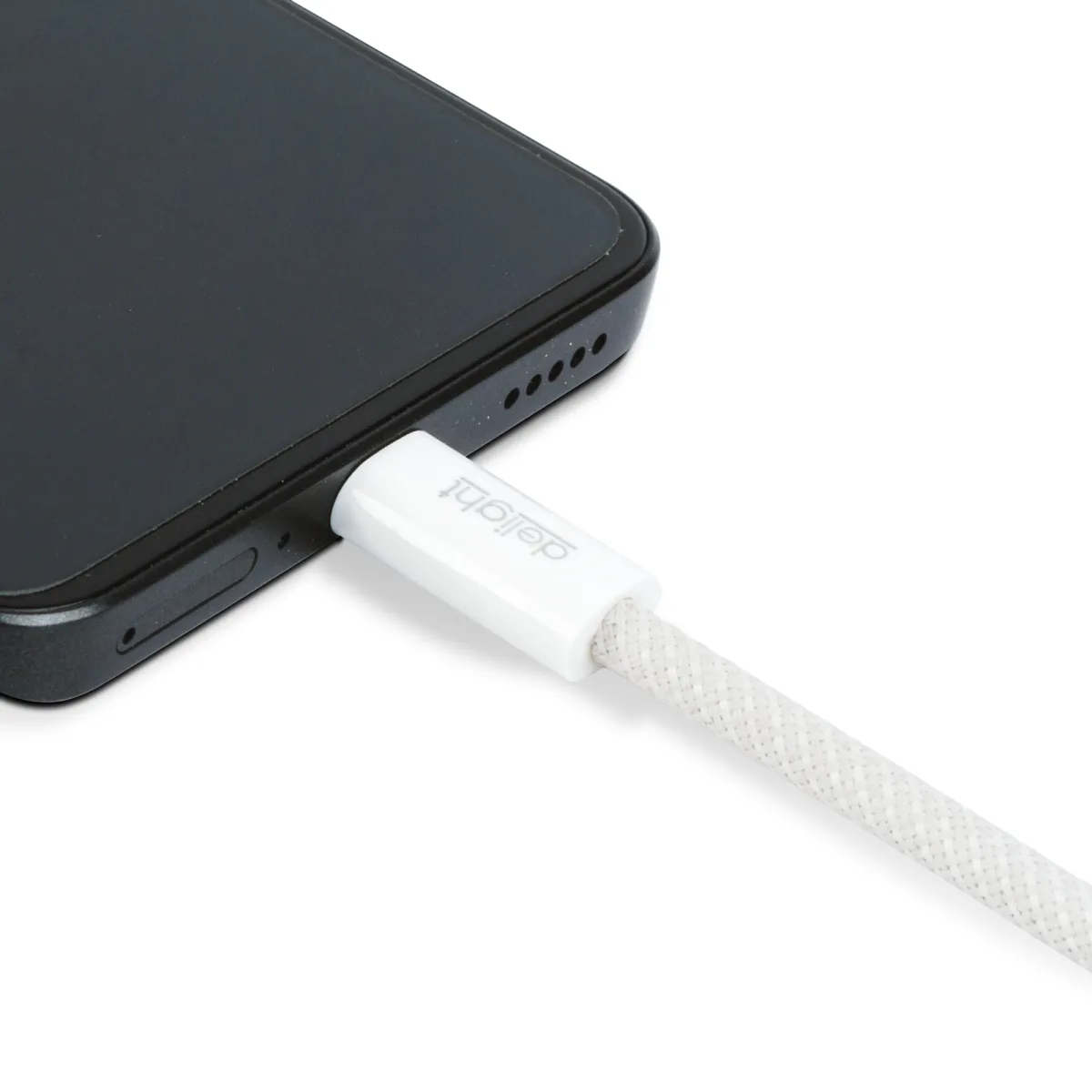 Cablu USB Type C la Type C 1m incarcare rapida 240W 5A si transfer date, textil alb - imagine 3