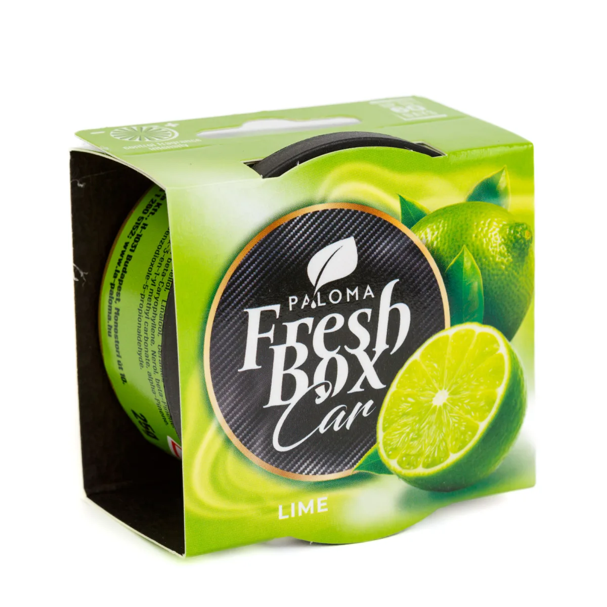 Odorizant Auto Paloma Fresh Box Lime, 25 g, pentru Suport Pahar