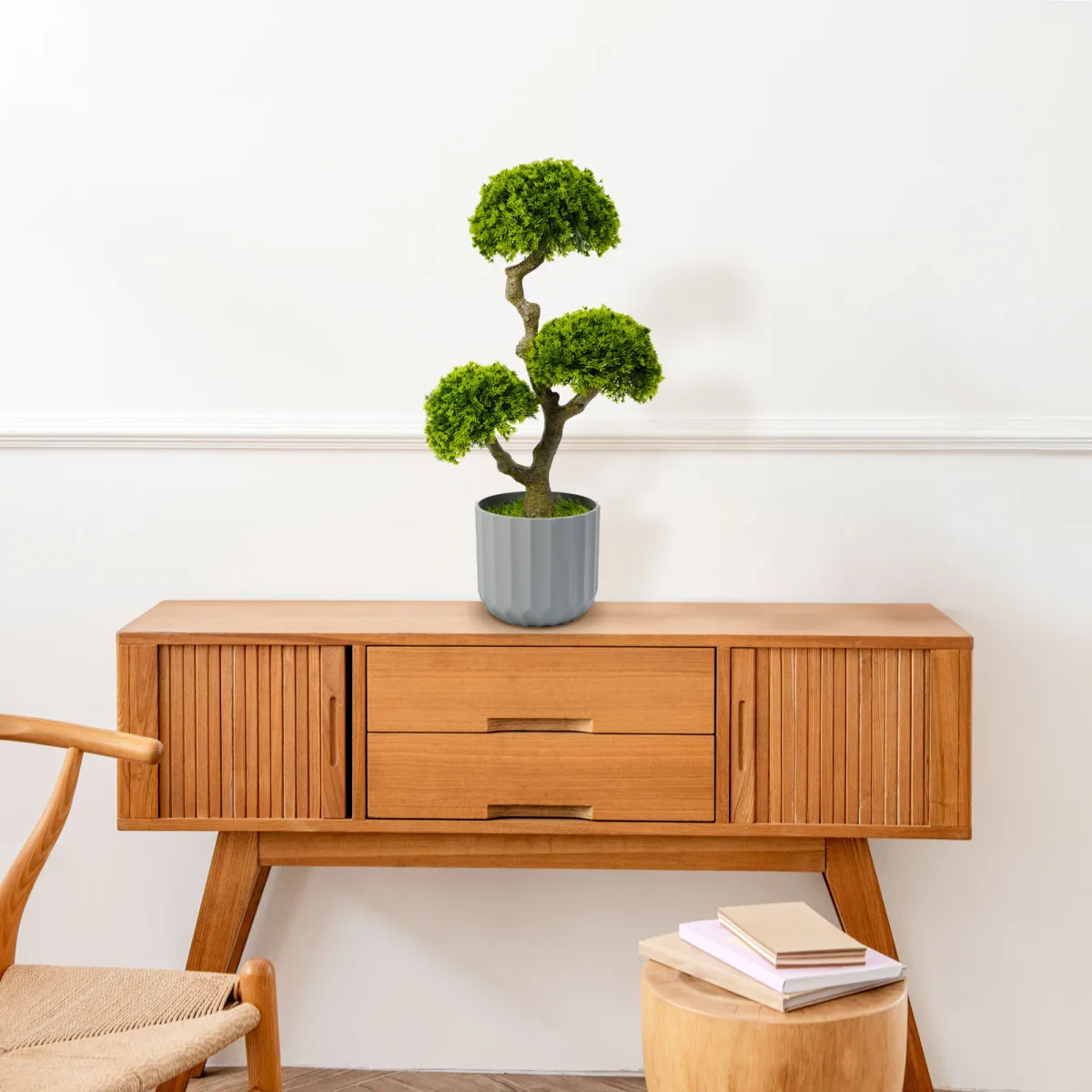 Bonsai artificial decorativ 55x27 cm, planta artificiala realista pentru casa si birou