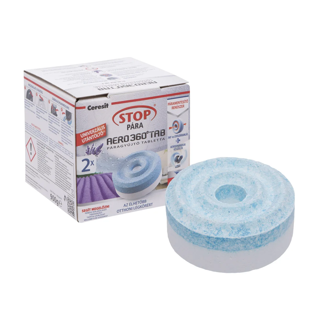 Tablete rezerva Ceresit Aero 360 lavanda pentru dezumidificator, absorbtie umiditate si mirosuri, set 2 buc