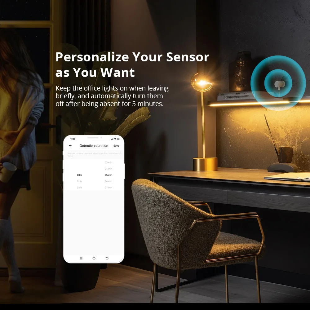 Senzor de prezenta umana Zigbee, Sonoff SNZB-06P, Zigbee 3.0 - imagine 5