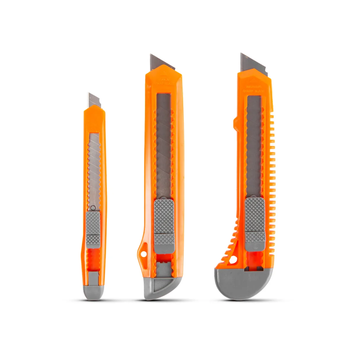 Set cutite universale tip cutter, 3 piese, lame segmentate 9 mm si 18 mm