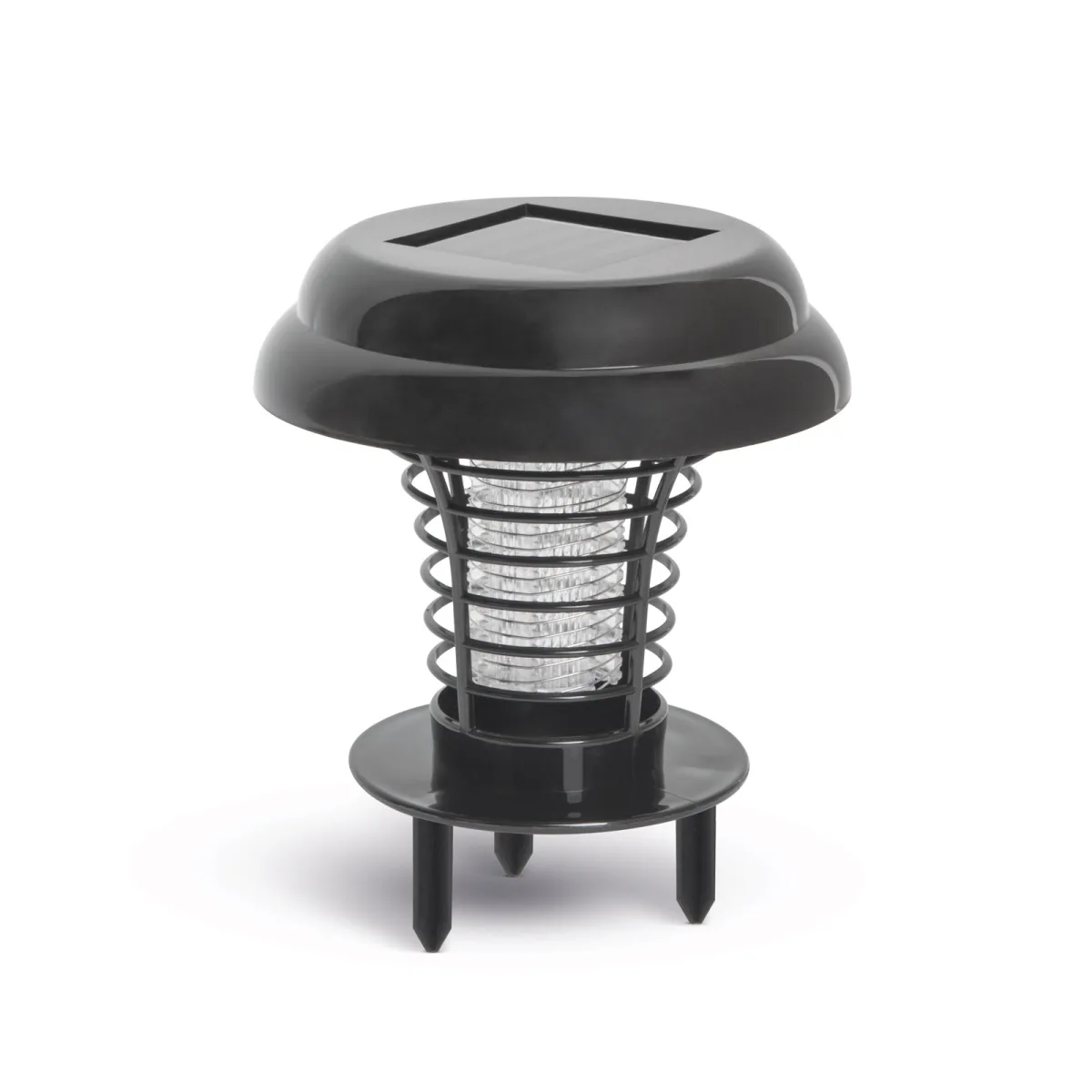 Capcana insecte solara UV LED, anti tantari, 600V, IP44, autonomie 8h, negru - imagine 2