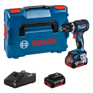 Masina de gaurit cu percutie Bosch GSB 18V-90 C + 2 x acumulatori GBA 5.0Ah + incarcator rapid GAL 18V