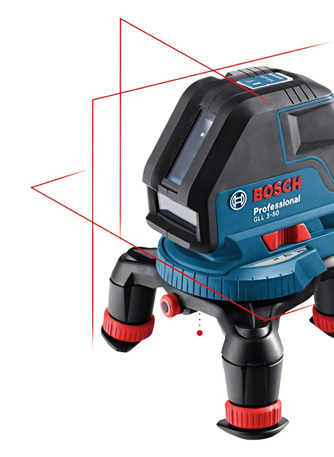 Nivela laser cu linii Bosch GLL 3-50 + stativ BS150 Professional