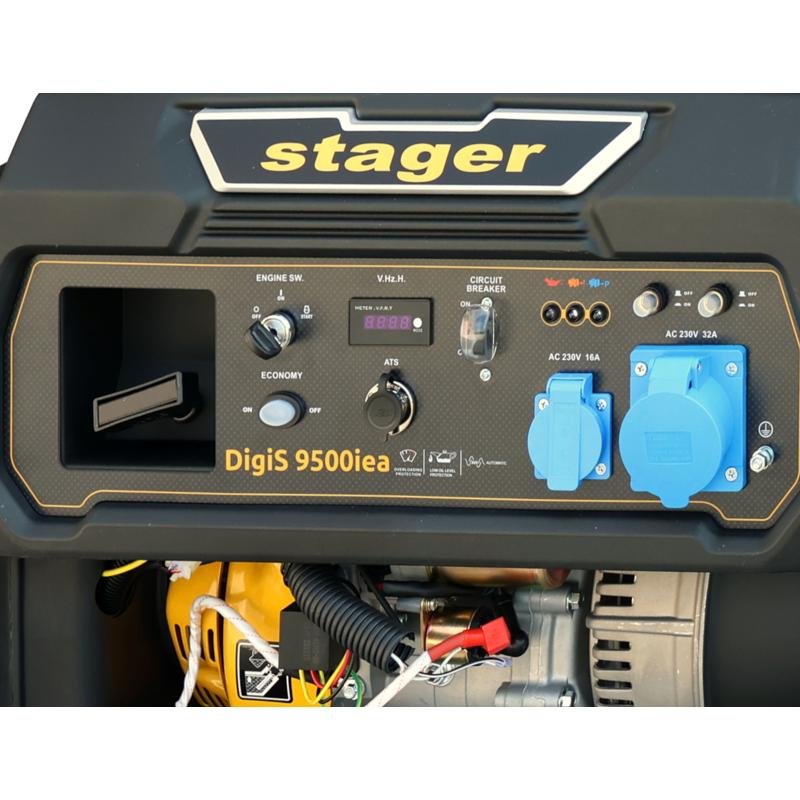 Generator digital Stager DigiS 9500iea invertor open-frame 9.5kW, monofazat, benzina, optional automatizare - imagine 3