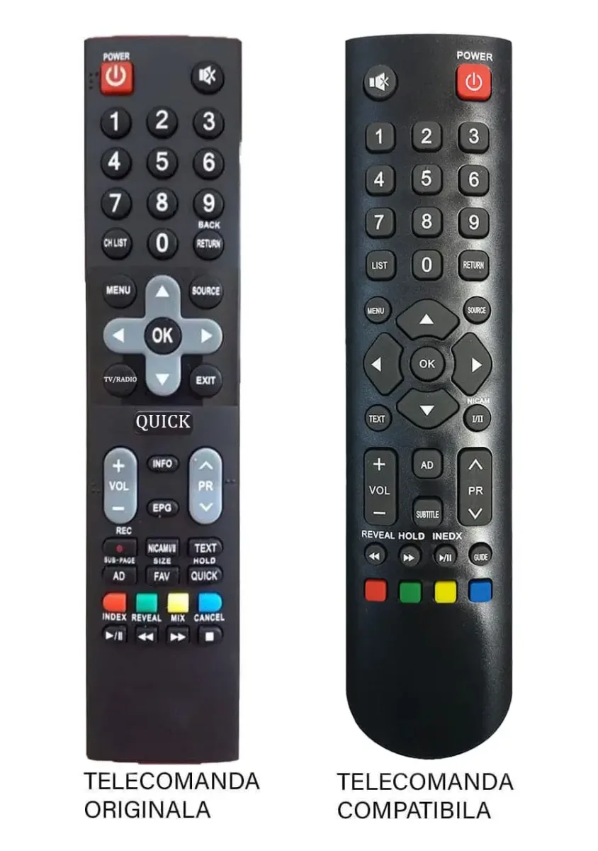 Telecomanda inlocuitoare TV Utok U50UHD1/ U55UHD1 compatibil cu originalul (347-2)