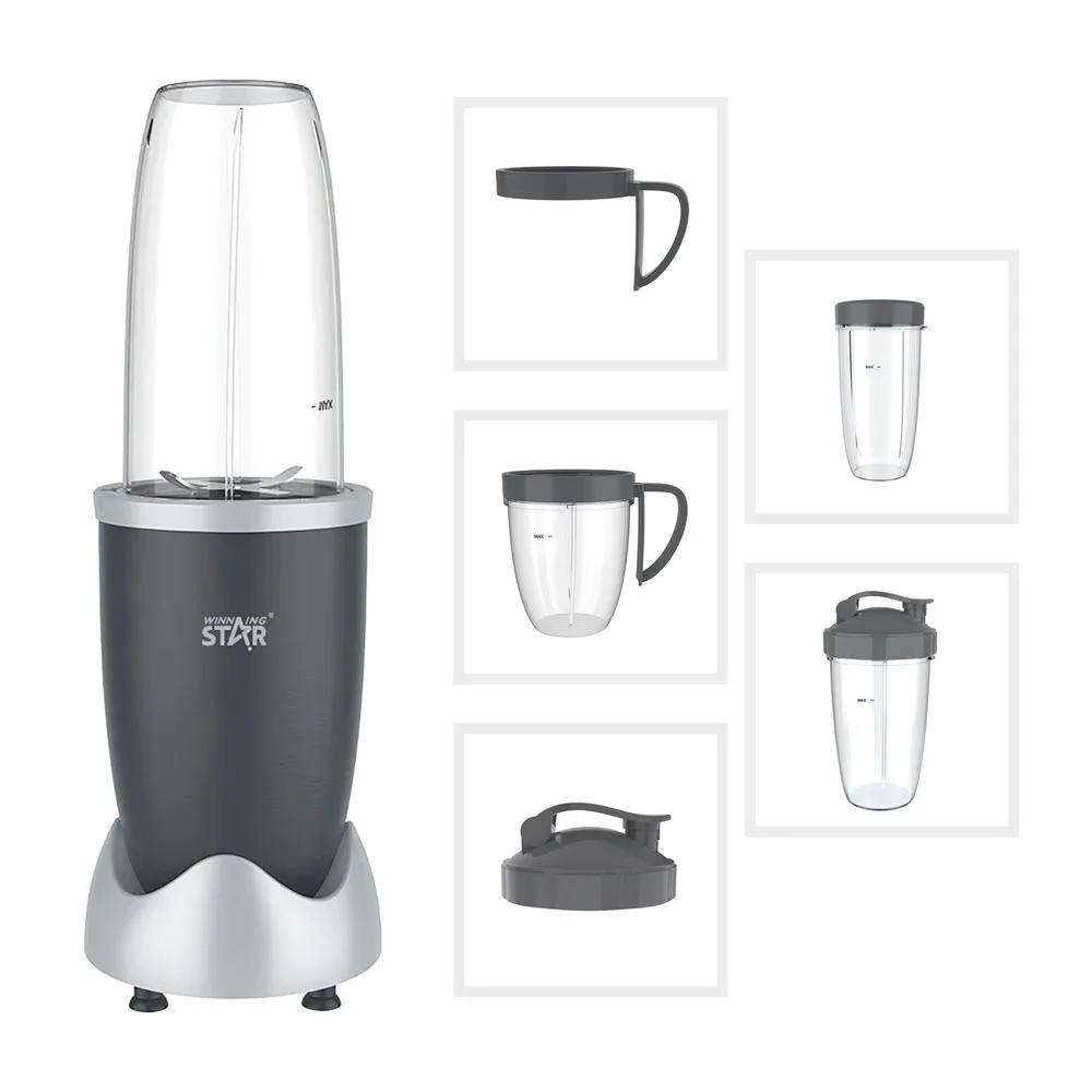 Blender multifunctional WinningStar 900W, blender smoothie cu 3 recipiente 950ml 700ml 500ml lame inox