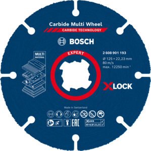Disc taiere Expert Carbide Multi Wheel cu X-Lock, 125×22.23 mm Bosch