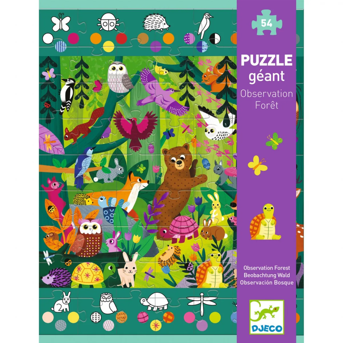 Puzzle gigant Aventuri in padure, Djeco - imagine 2