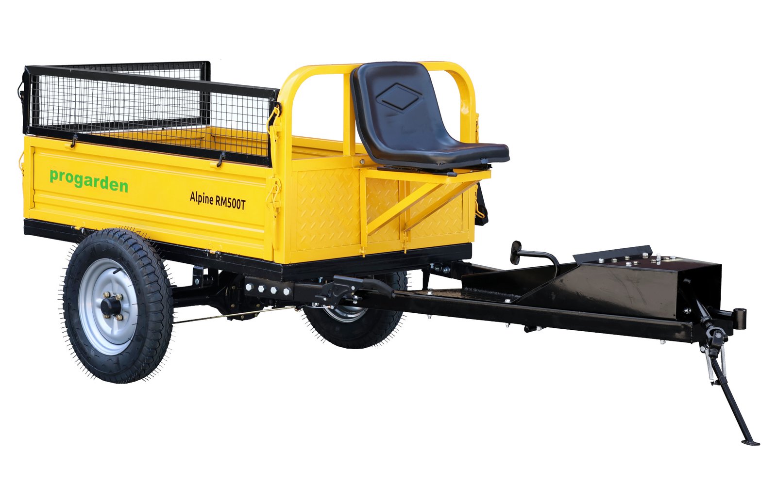 remorca cu tractiune 500kg cu obloane, 1 osie, prindere bolt pentru motocultor progarden alpine rm500t 1 Remorca cu tractiune 500kg cu obloane, 1 osie, prindere bolt pentru motocultor ProGARDEN Alpine RM500T