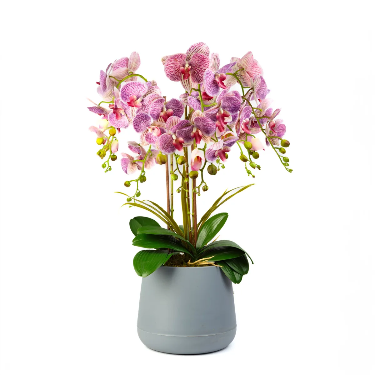Planta artificiala orhidee violet 83 cm, decor premium realist, pentru casa birou sau evenimente - imagine 2