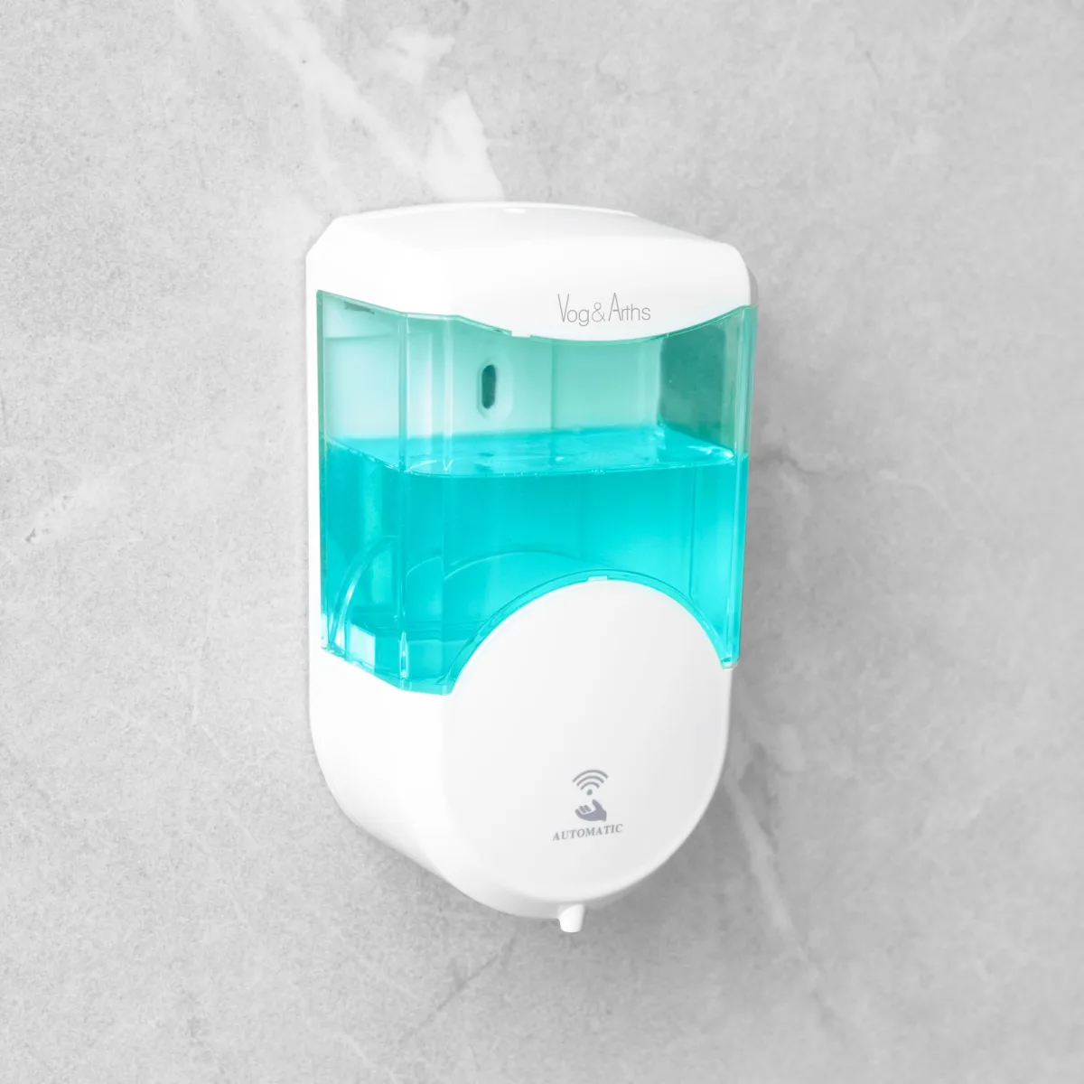 Dozator sapun automat 600ml, senzor, montaj perete, fara contact, alb - imagine 2