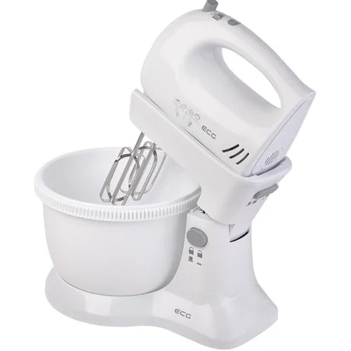 Mixer de mana cu bol ECG RSM 02, 300 W, 3.3 L, 5 viteze, functie Turbo, alb - imagine 2