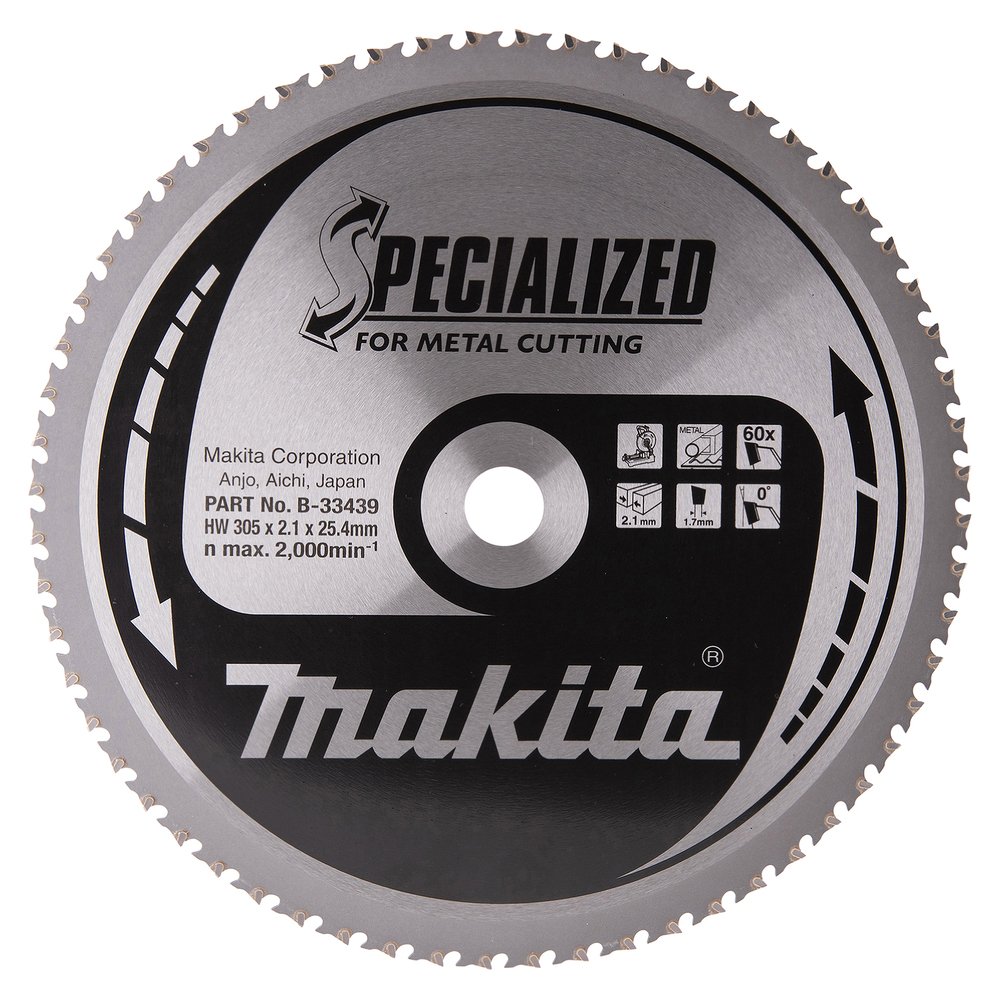 makita b-33439 panza circular metal/otel 2.1x25.4x305mm, 60t 1 Makita B-33439 Panza circular metal/otel 2.1x25.4x305mm, 60T