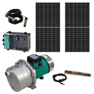 Pachet Pompa de suprafata 1″ Progarden TSSGJ3.2-35-48/500 , solar, 500W/48V, MPPT, 35m, 3.2mch, inox, apa curata + 2 x SP460M-72H Panou fotovoltaic