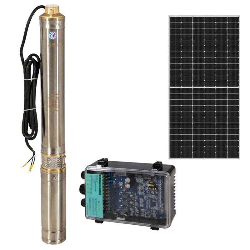 Pachet Pompa submersibila 1" Progarden 3TSC3.5-50-48/500, solar, 500W/48V, MPPT, 50m, 3.5mch, multietajata, apa curata + 1 x SP460M-72H Panou fotovoltaic - imagine 3