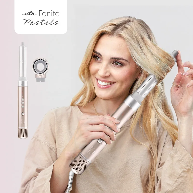 Ondulator ETA2323 90000 Fenite Pastels, 1400 W, ionizare, placi cu invelis ceramic, 3 trepte de temperatura, auriu - imagine 7