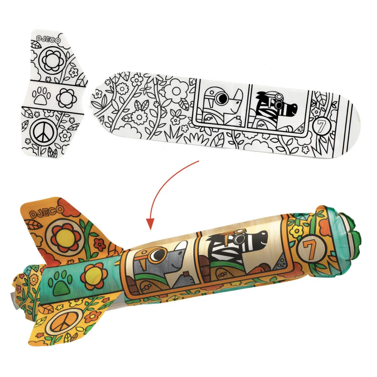 Joc creativ DIY Avioane, Djeco - imagine 3