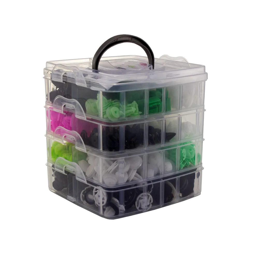 Set clipsuri auto 475 piese cu unelte fixare tapiterie universal organizator