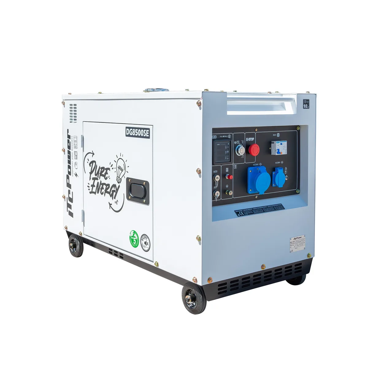 Generator diesel monofazat ITC Power DG8500SE, 6,3 kW, insonorizat, pregatit ATS - imagine 3