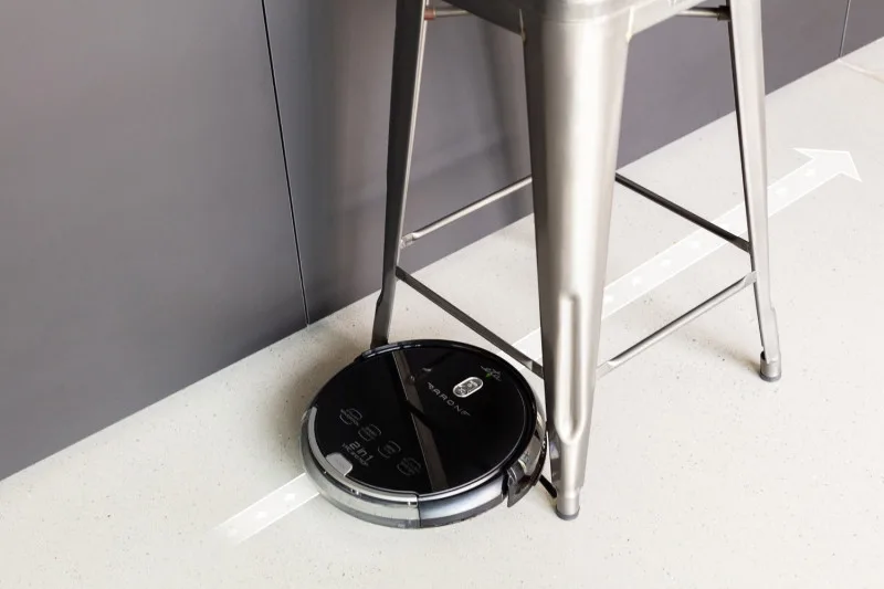 Robot aspirator cu mop ETA Aron 2512 90000, Wi-Fi, baterie Li-Ion 14.4 V, 300 ml, autoincarcare, navigare giroscopica, negru - imagine 8