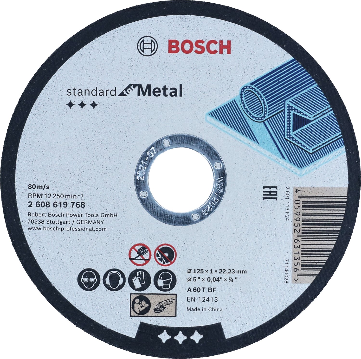 Bosch Disc taiere Standard Metal 125mm,1mm