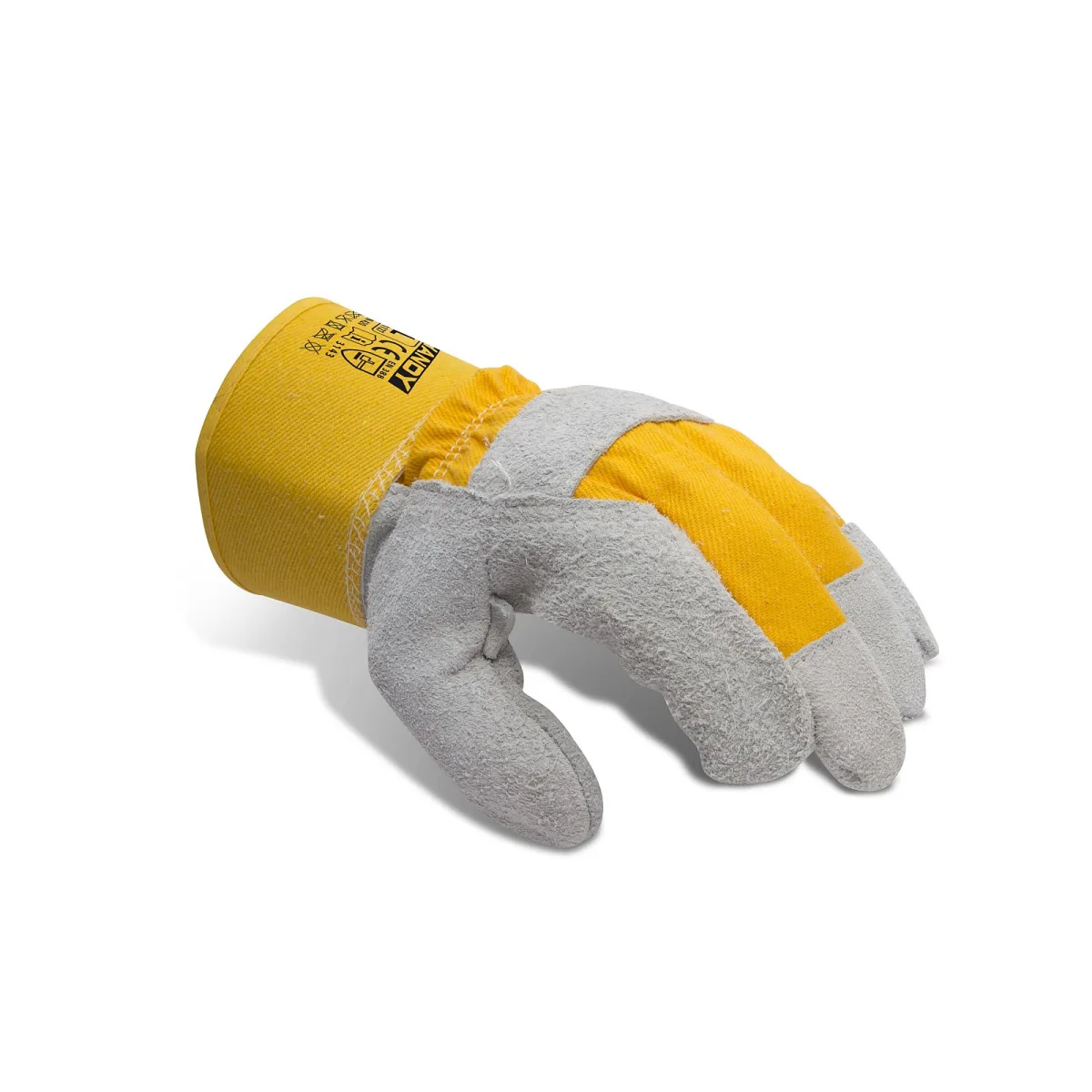 Manusi de protectie XL, piele intoarsa, bumbac, poliester, palma fara cusaturi,  uz industrial