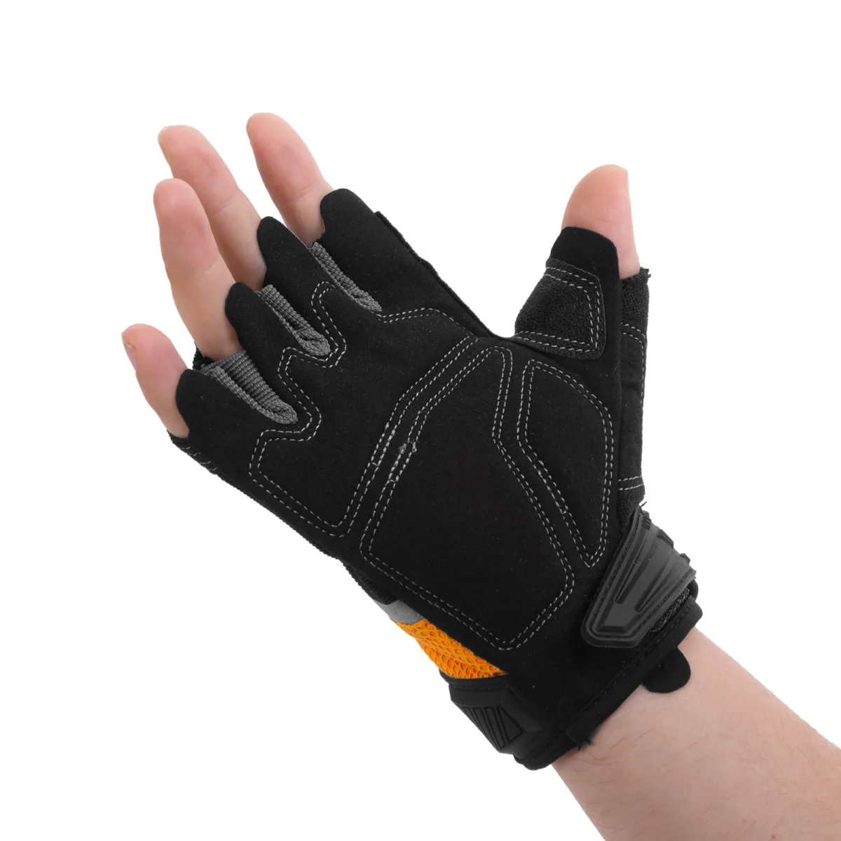 Manusi protectie M fara degete cu palma spuma, aderenta buna, standard EN388 2121X - imagine 2