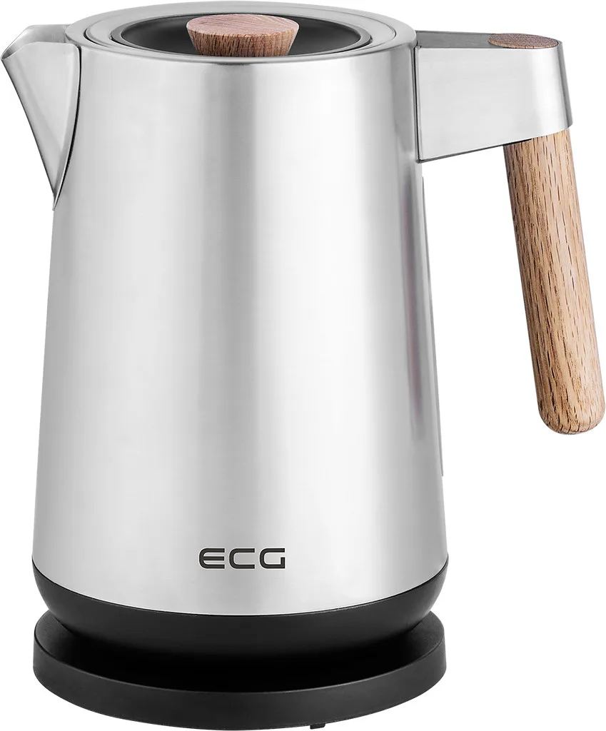 Fierbator electric ECG RK 1767 Strix Timber, 1.7 litri, 2200 W, otel inoxidabil si elemente din lemn - imagine 2