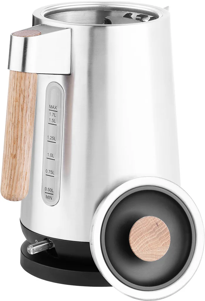 Fierbator electric ECG RK 1767 Strix Timber, 1.7 litri, 2200 W, otel inoxidabil si elemente din lemn - imagine 5