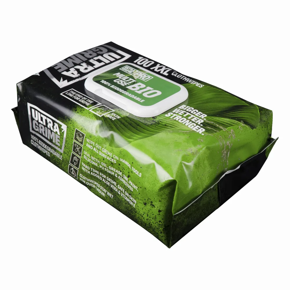Servetele umede Bio Multiuse, UltraGrime 5940, 38 cm x 25 cm, 100 de bucati reciclabile - imagine 3