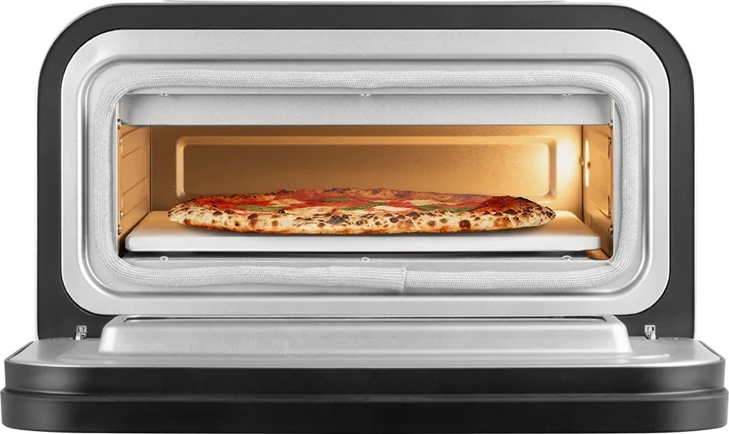 Cuptor electric pentru pizza ECG FORZA 4600 Pizza Nero, 1850W, temperatura maxima 450°C, piatra refractara 32 cm, timer, negru - imagine 7
