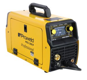 MIG 200P Synergetic MIG/MAG functii puls simplu/dublu, DC normal, 2T/4T, mentinere automata, MMA, LiftTIG Proweld