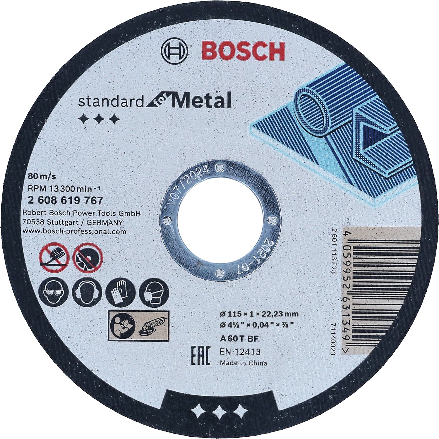Bosch Disc taiere Standard Metal 115mm,1mm