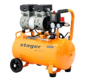 Air 14DS24 compresor aer, 24L, 8bar, 135 L/min, monofazat, angrenare directa, silentios Stager