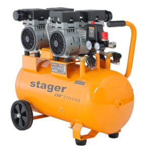 Air 27DS50 compresor aer, 50L, 8bar, 270L/min, monofazat, angrenare directa, silentios Stager