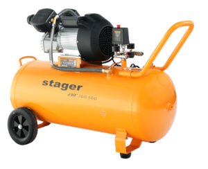 Air 36D100 compresor aer, 100L, 10bar, 356L/min, monofazat, angrenare directa Stager